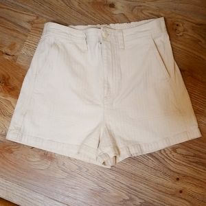 Madewell Womens High Waisted Cream Shorts